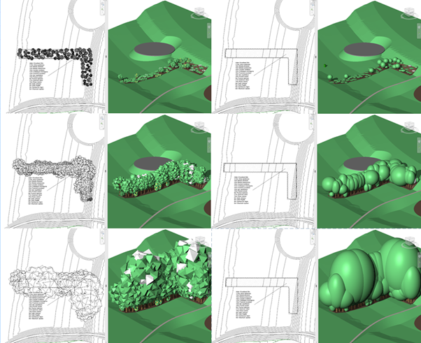 Area Planting Woodland Mix aged over time