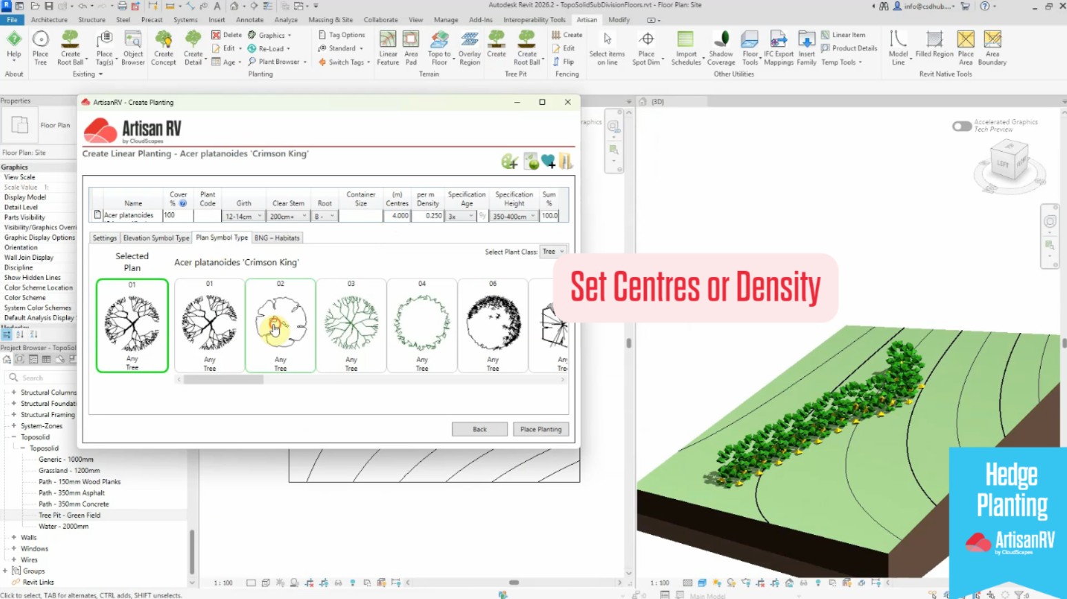 Cloud Clips Hedge Planting