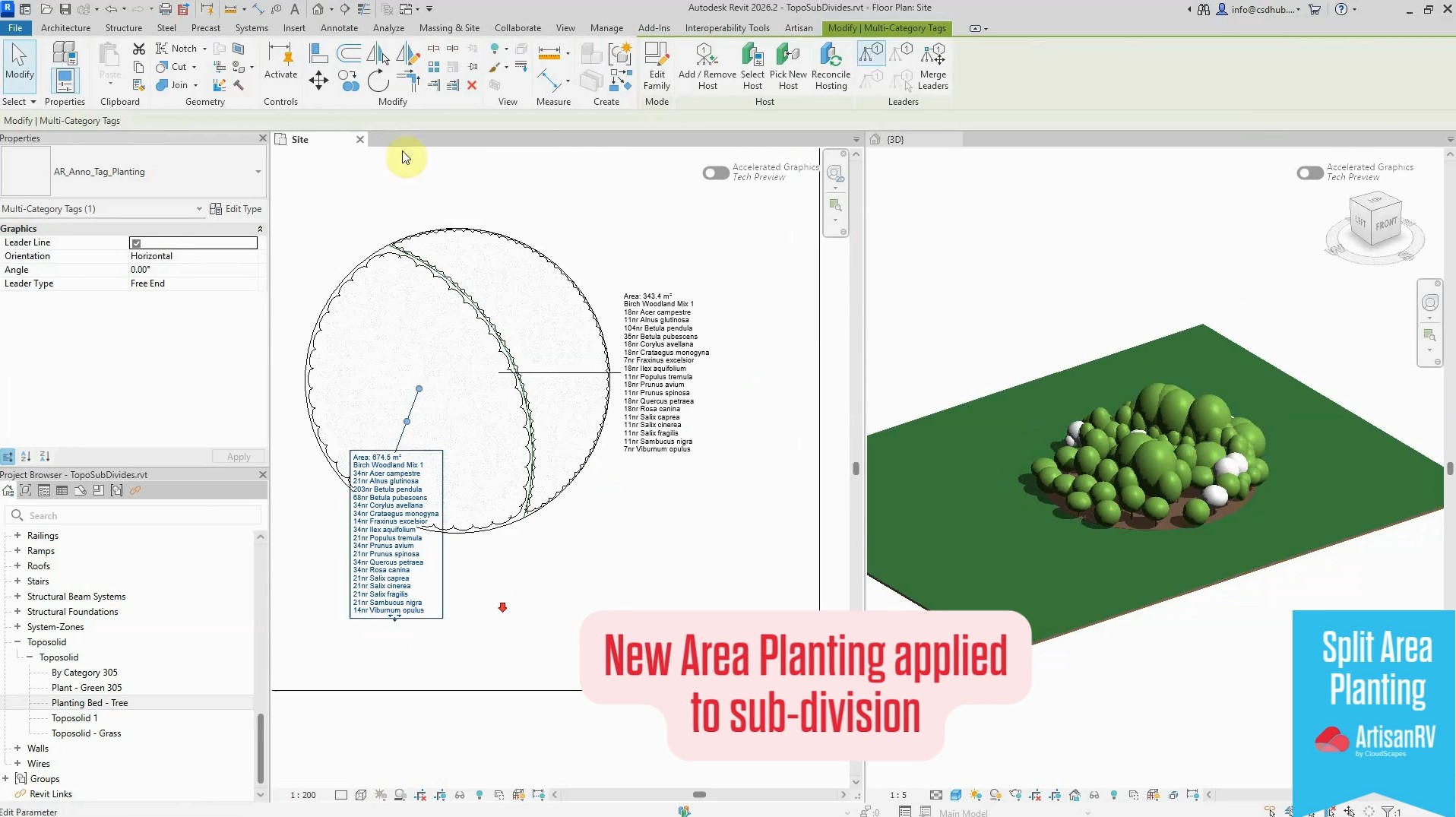 Cloud Clips Split Division Area Planting